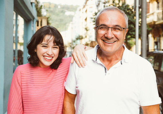 happy father and daughter happy father and daughter